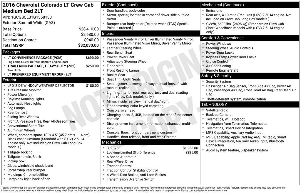 2016 Chevrolet Colorado LT