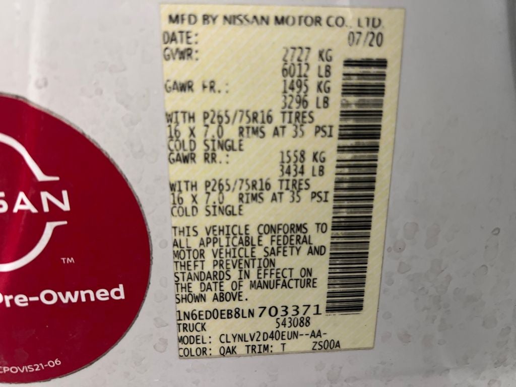 2020 Nissan Frontier PRO-4X