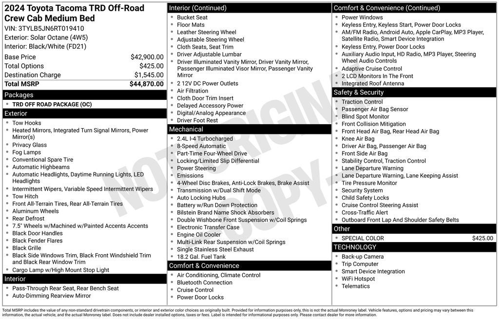 2024 Toyota Tacoma TRD Off-Road