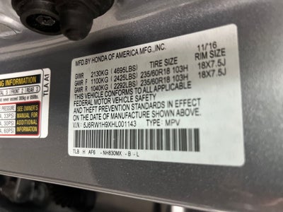 2017 Honda CR-V Touring