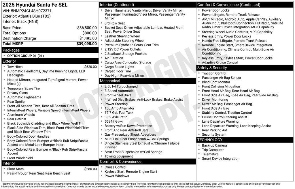 2025 Hyundai Santa Fe SEL