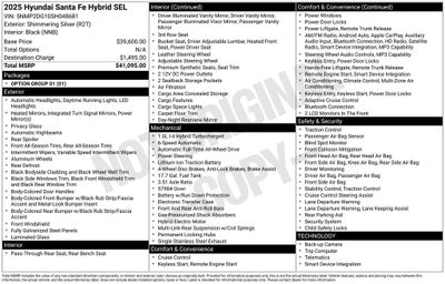 2025 Hyundai Santa Fe Hybrid SEL